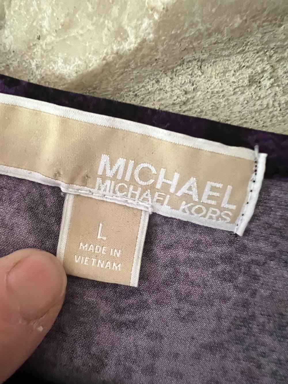 Micheal Kors Purple Sleeveless Cowl Neck Top L - Picture 3 of 3